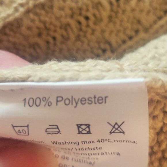 Coofandy Turtleneck Cableknit Textured Rich Tan Sweater Women's - Size L - Picture 10 of 10